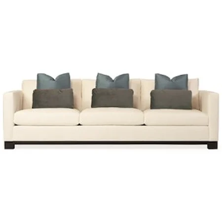Modern Styled Sofa with Slight Asian Influence in Standard Sofa Size